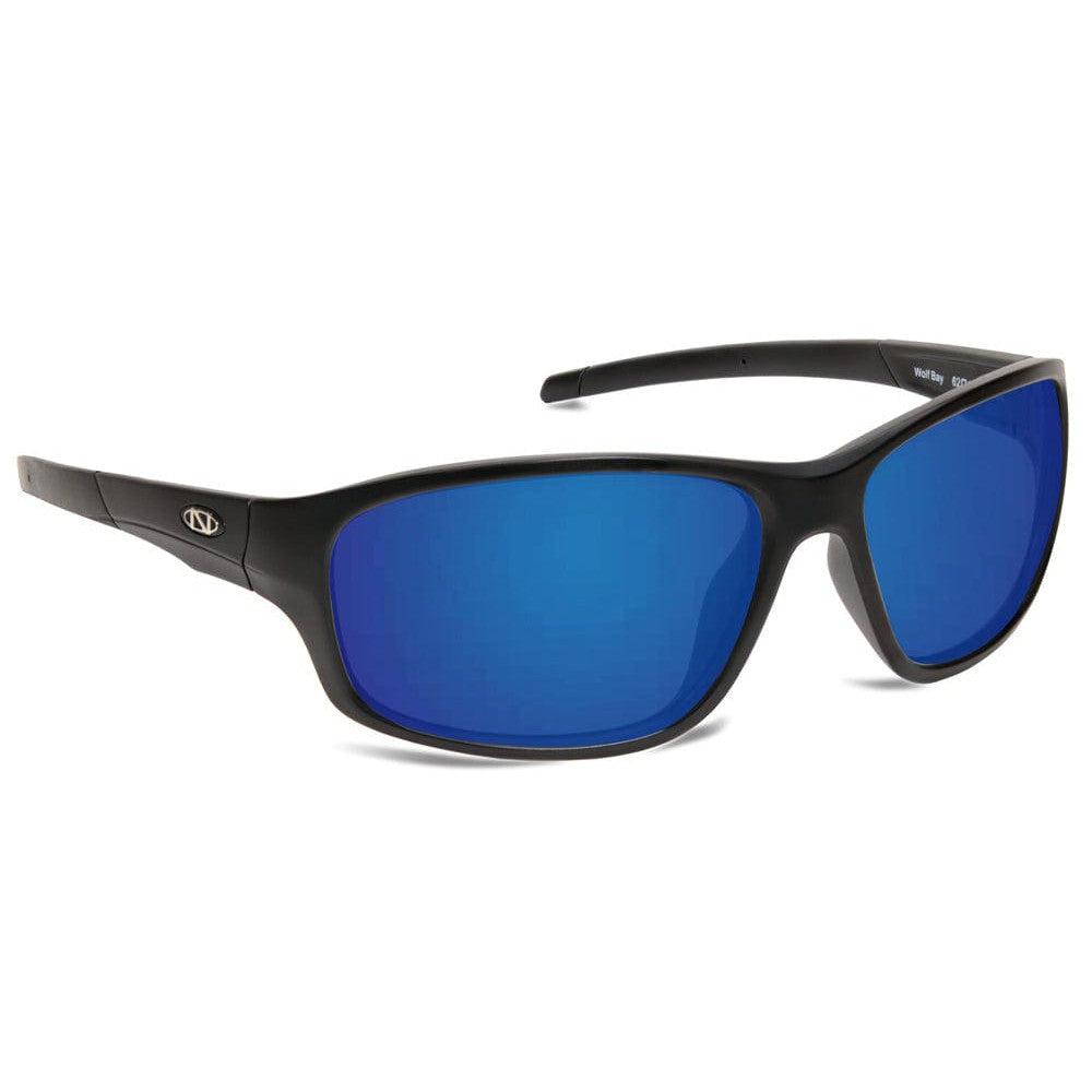 ONOS Wolfbay Polarized Bifocal Sunglasses with Matte Black Frame and Gray with Blue Mirror Lenses