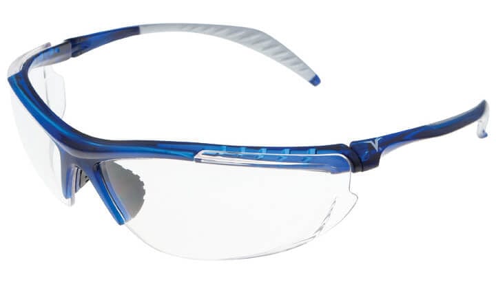 Encon Veratti 307 Safety Glasses with Blue Frame and Clear Lens
