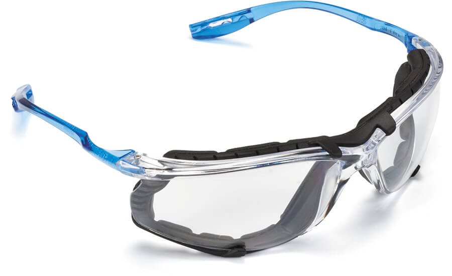 3M Virtua CCS 11872 Safety Glasses Blue Temples Foam Gasket Clear Anti-Fog Lens