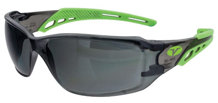 Encon Veratti Brio Safety Glasses with Green Frame and Gray Anti-Fog Lens