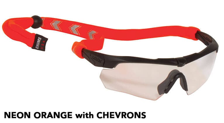 Chums Reflective Original Cotton Eyewear Retainer - Neon Orange with Chevrons