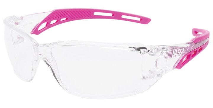 Encon NASCAR Brio Safety Glasses with Pink Frame and Clear Lens