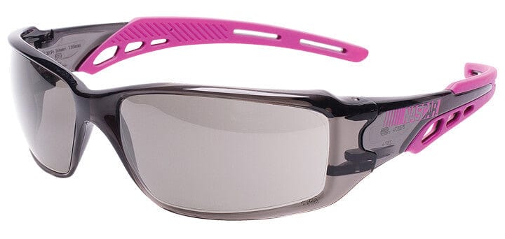 Encon NASCAR Brio Safety Glasses with Pink Frame and Gray Lens