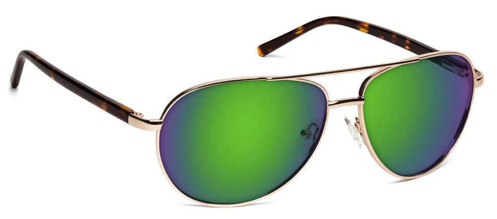 ONOS Superior Polarized Bifocal Sunglasses with Amber Green Mirror Lens