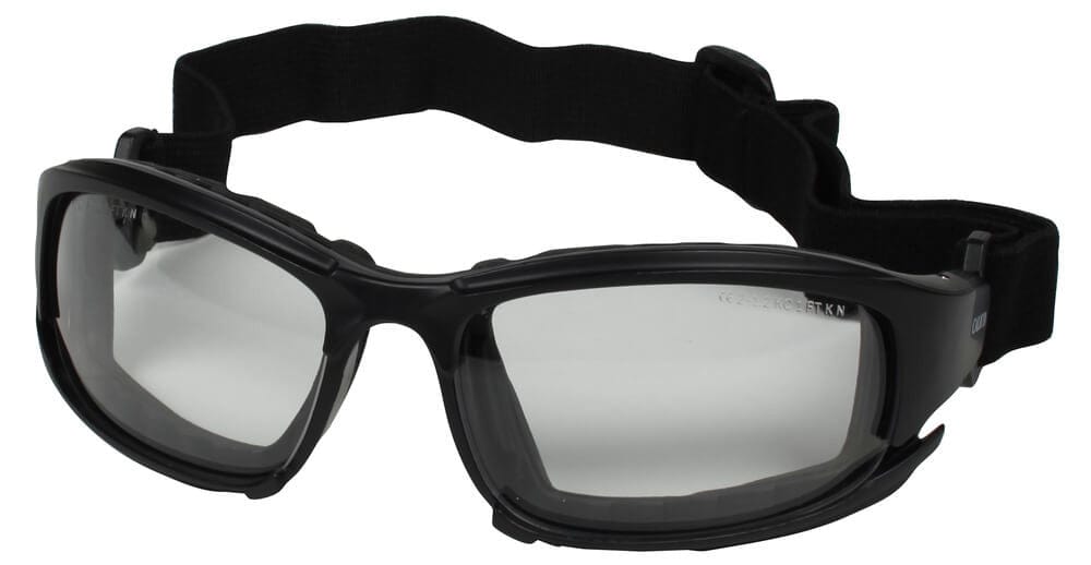 KleenGuard Calico Foam-Padded Safety Glasses with Clear Anti-Fog Lens 25672 - with Strap