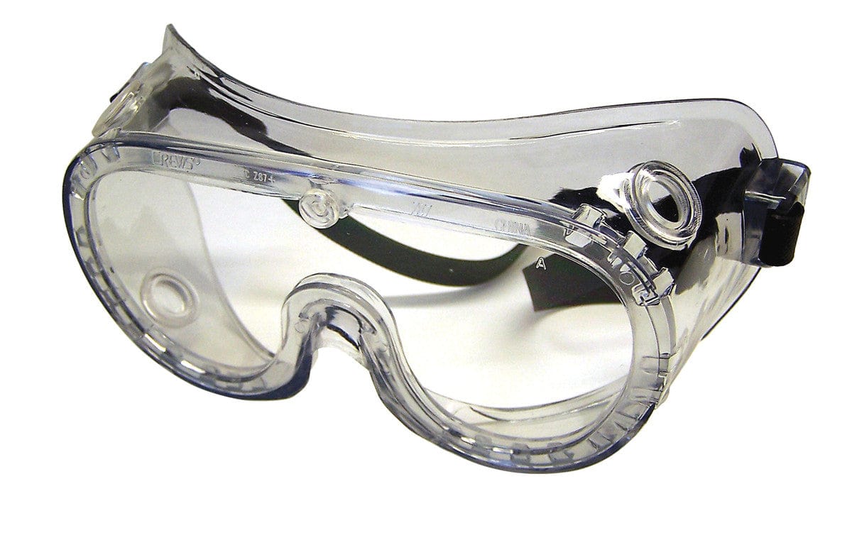 Crews Ventless Chemical Splash Goggle with Clear Anti-Fog Lens 2237R