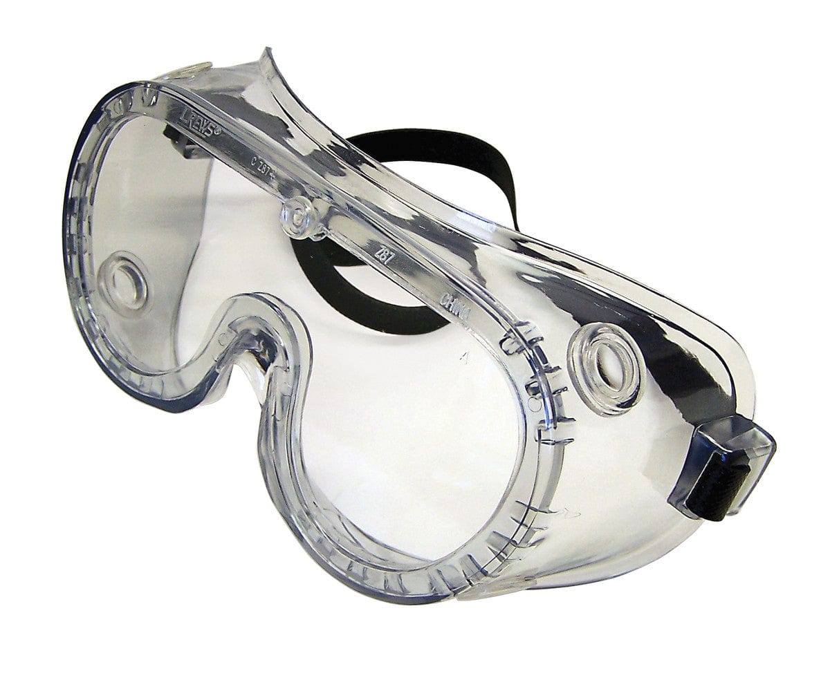 Crews Ventless Chemical Splash Goggle with Clear Anti-Fog Lens 2237R Side View