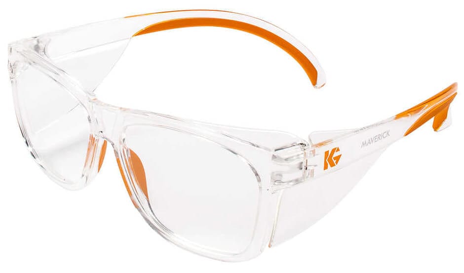 KleenGuard Maverick Safety Glasses with Clear Frame and Clear Anti-Fog Lens