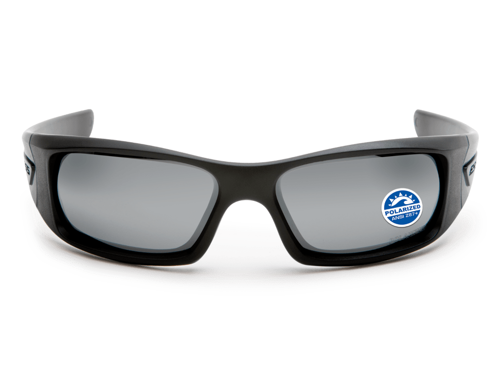 ESS 5B Sunglasses Black Frame Polarized Gray Mirror Lenses EE9006-03 Front