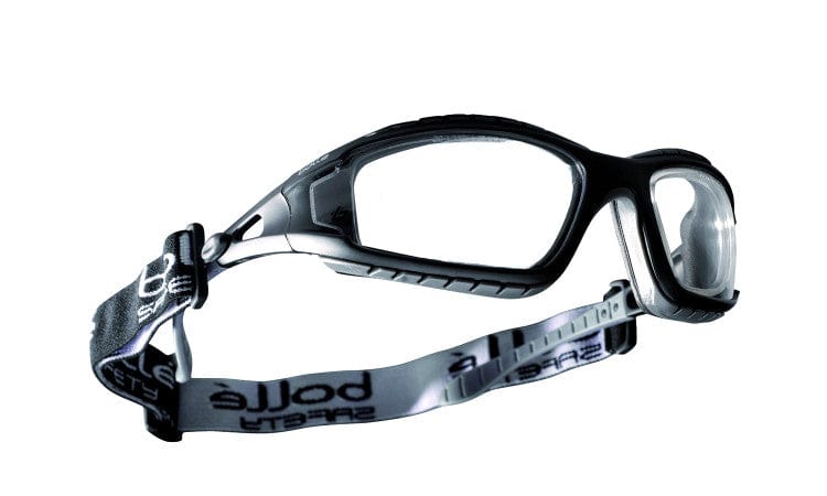 Bolle Tracker Safety Glasses Black Frame Clear Anti-Fog Lenses 40085