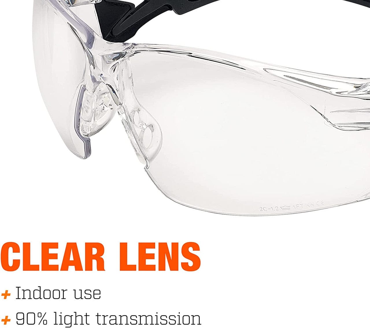 Bolle Rush Plus BSSI Ballistic Safety Glasses Clear Platinum Anti-Fog Lens Lens Tint Info