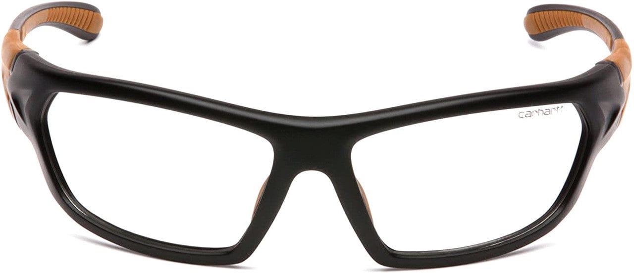 Carhartt Carbondale Safety Glasses with Black Frame and Clear Lens CHB210D Front