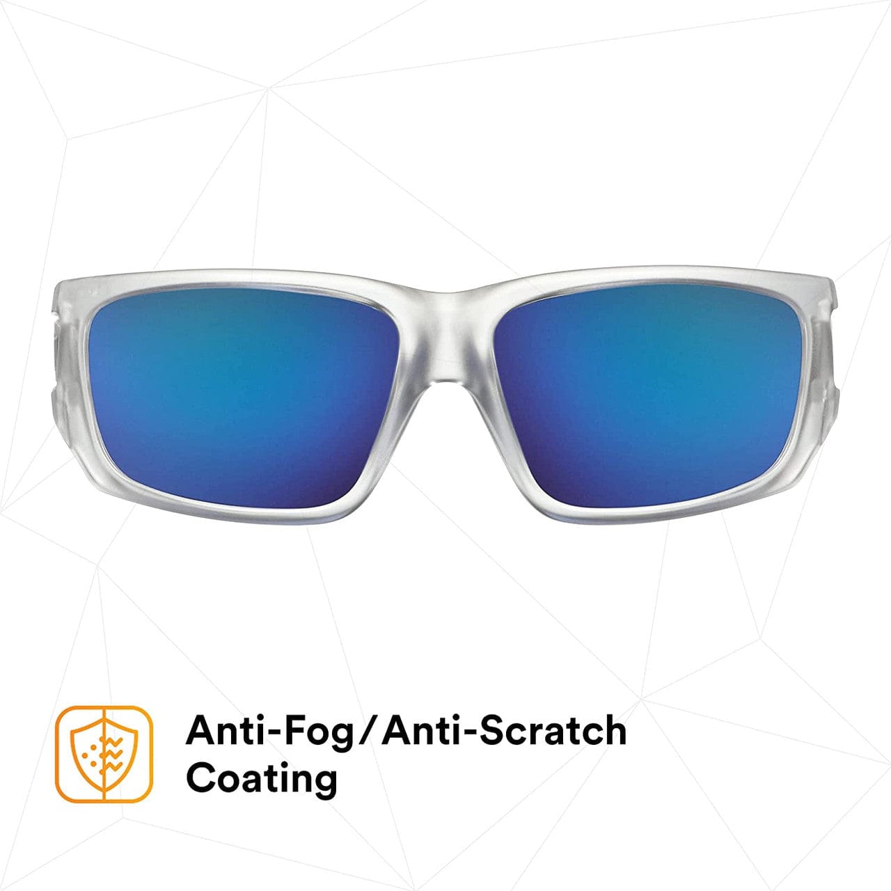 3M Maxim Elite 1000 Safety Glasses with Clear Frame and and Blue Mirror Anti-Fog Lens