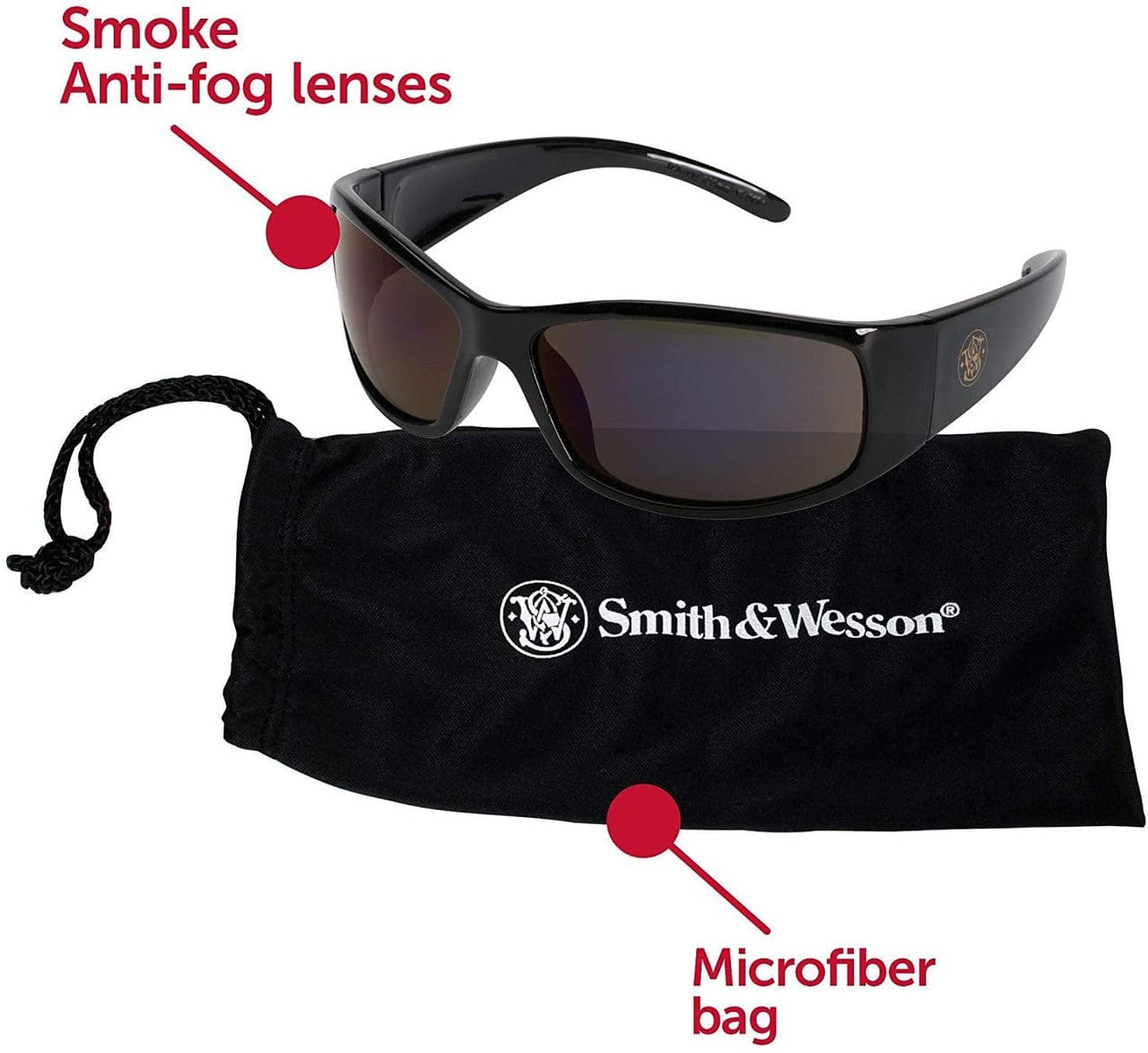 Smith & Wesson Elite Safety Glasses with Smoke Anti-Fog Lens