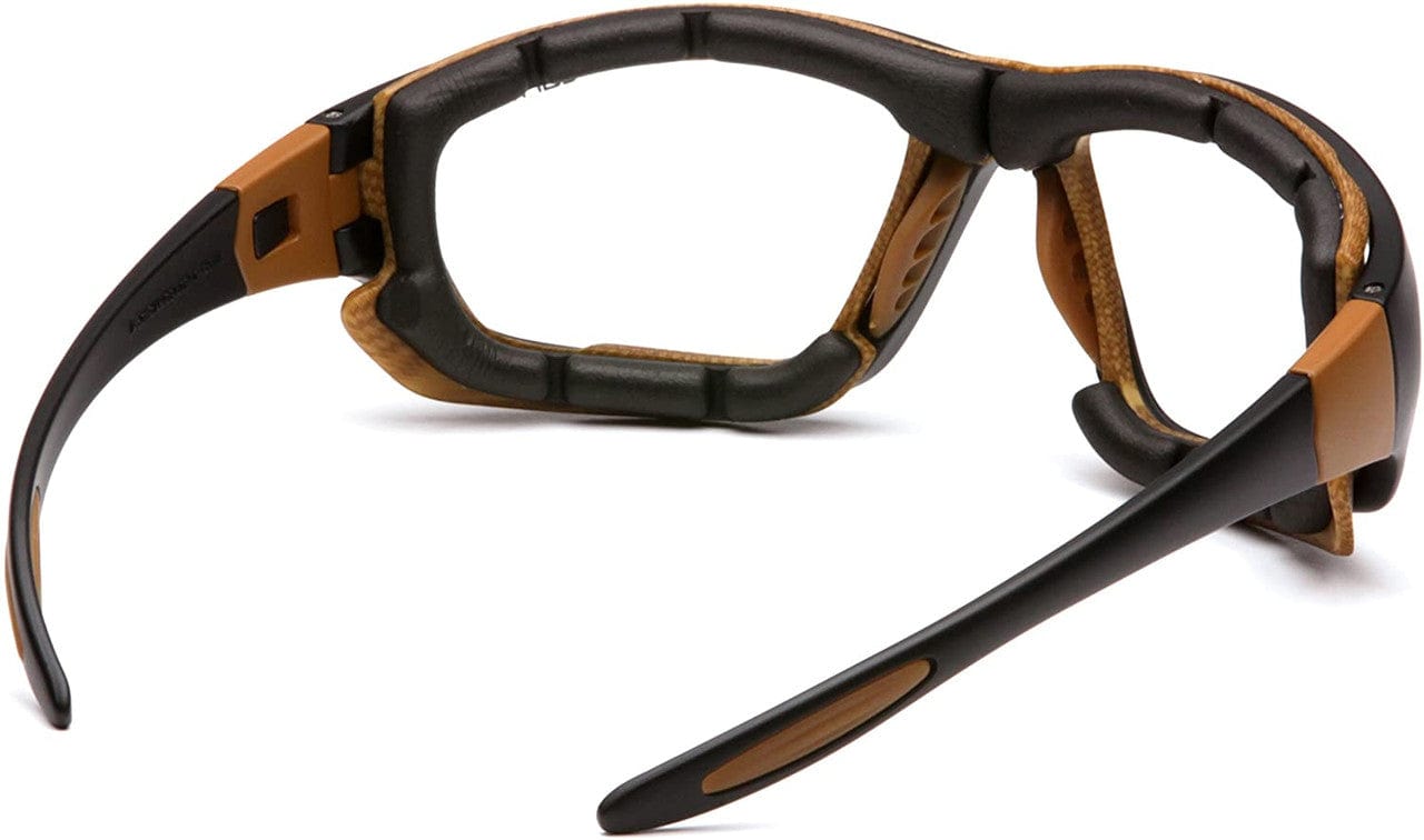 Carhartt Carthage Safety Glasses/Goggles Black Frame Clear Anti-Fog Lens CHB410DTP Inside