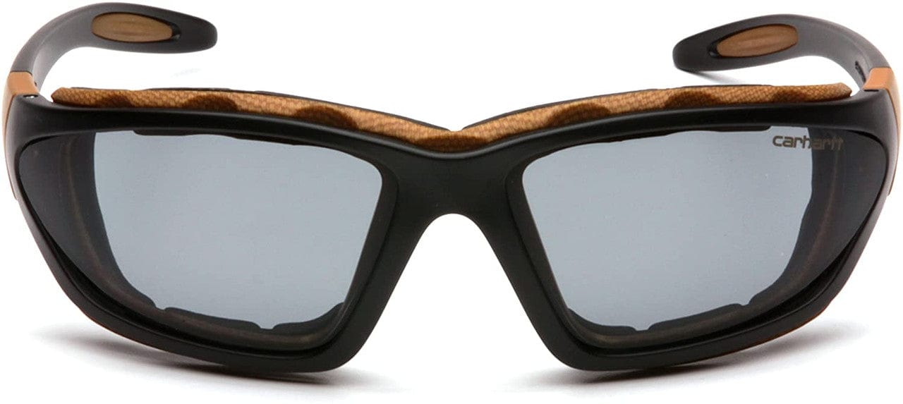 Carhartt Carthage Safety Glasses/Goggles Black Frame Gray Anti-Fog Lens CHB420DTP Front