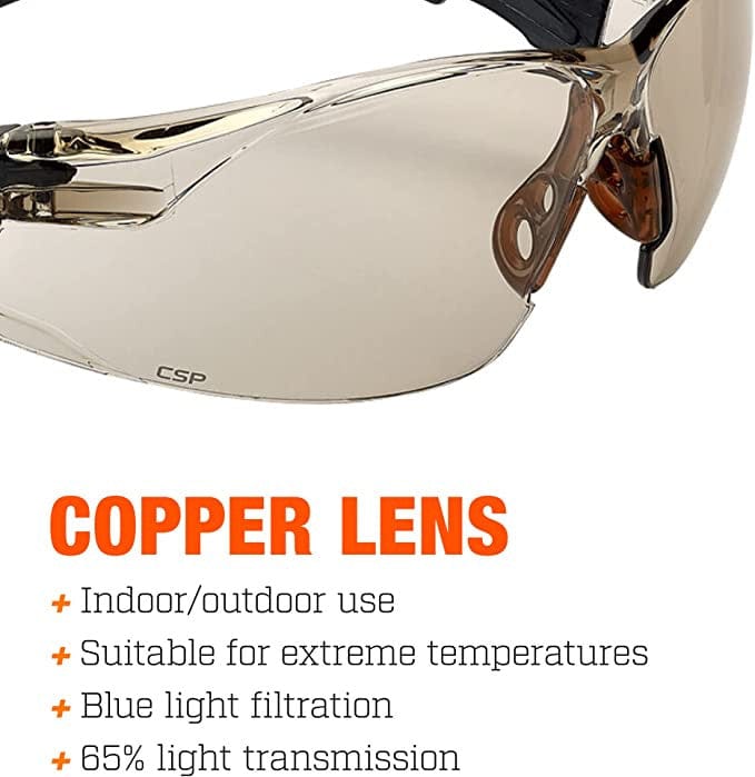 Bolle Rush Plus Small BSSI Ballistic Safety Glasses CSP Platinum Anti-Fog Lens Info