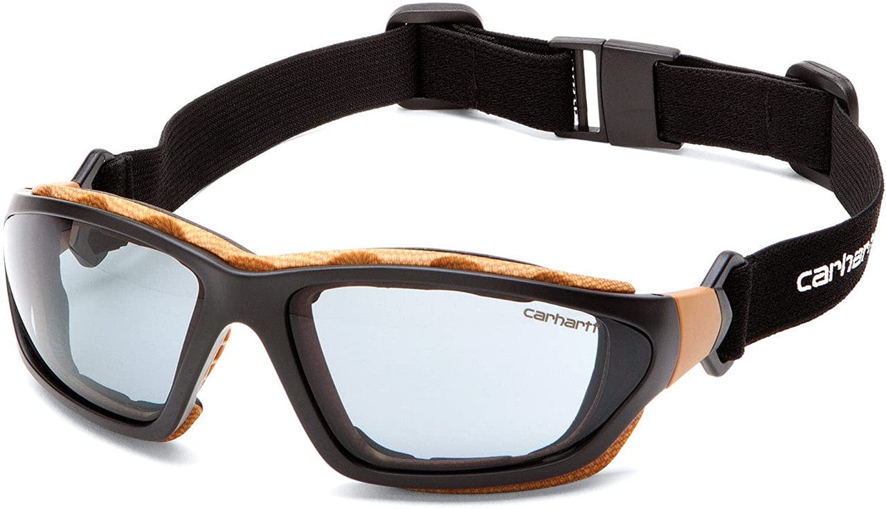 Carhartt Carthage Safety Glasses/Goggles Black Frame Gray Anti-Fog Lens CHB420DTP Goggle Front