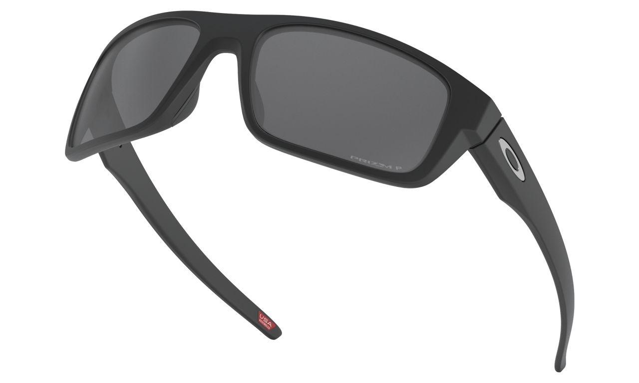 Oakley Drop Point Sunglasses with Matte Black Frame and Prizm Black Polarized Lens OO9367-0860 Front View