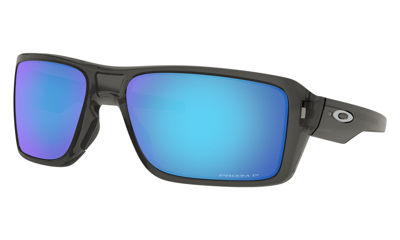 Oakley Double Edge Sunglasses with Grey Smoke Frame and Prizm Sapphire Polarized Lens OO9380-0666