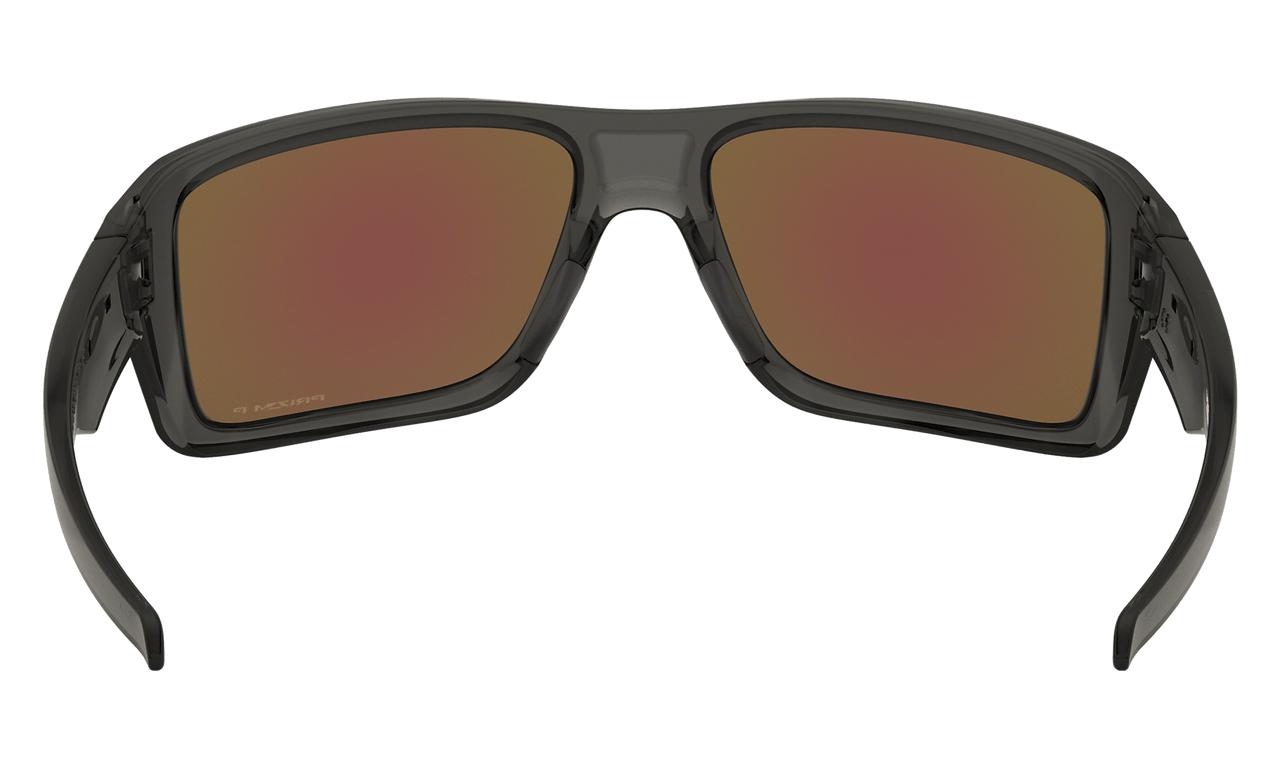 Oakley Double Edge Sunglasses with Grey Smoke Frame and Prizm Sapphire Polarized Lens Inside View