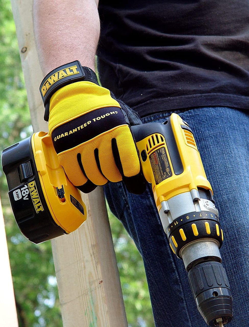 Dewalt DPG20 All Purpose Synthetic Leather Palm Gloves In Use 2