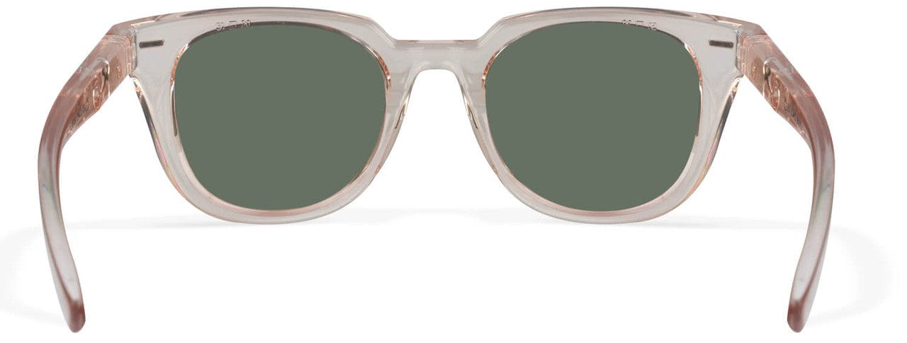 Wiley X Ultra Safety Sunglasses with Crystal Blush Frame and Captivate Polarized Rose Gold Mirror Lens AC6ULT10 - Back View