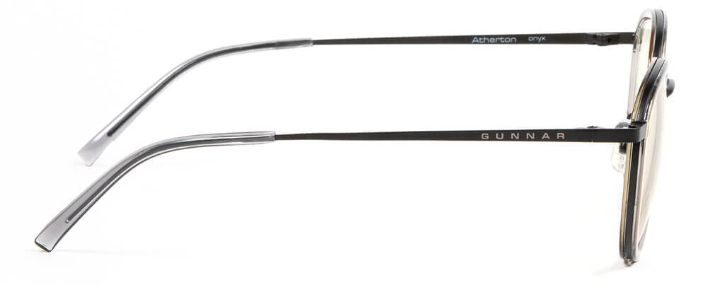 Gunnar Atherton Computer Glasses with Onyx Frame and Clear Lens - Side