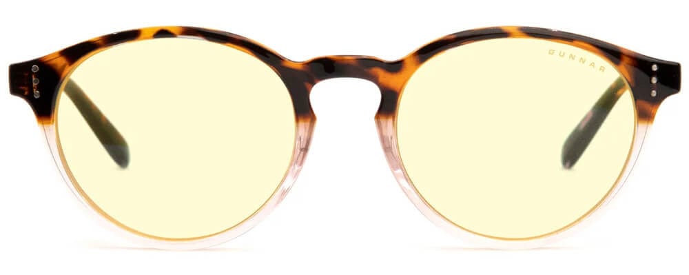 Gunnar Attache Computer Glasses with Tortoise-Rose Fade Frame and Amber Lens - Front