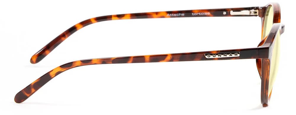 Gunnar Attache Computer Reading Glasses with Tortoise Frame and Amber Lens - Side