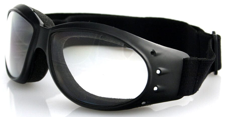 Bobster Cruiser Motorcycle Goggles with Black Frame and Clear Anti-Fog Lens