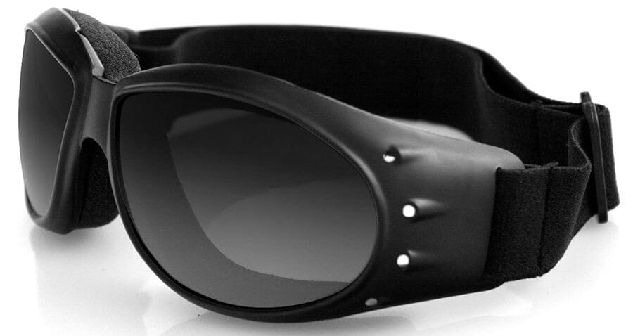 Bobster Cruiser Motorcycle Goggles with Black Frame and Anti-Fog Reflective Lens