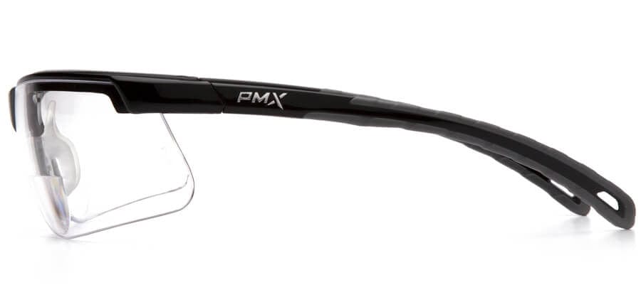 Pyramex Ever-Lite Reader Safety Glasses with Black Frame and Clear H2MAX Anti-Fog Lens - Side View