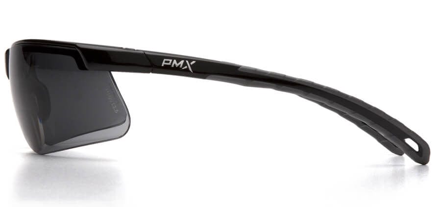 Pyramex Ever-Lite Reader Safety Glasses with Black Frame and Gray H2MAX Anti-Fog Lens - Side View