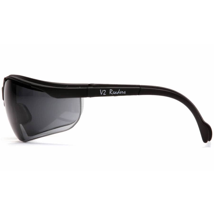 Pyramex V2 Reader Bifocal Safety Glasses with Gray Lens - Side