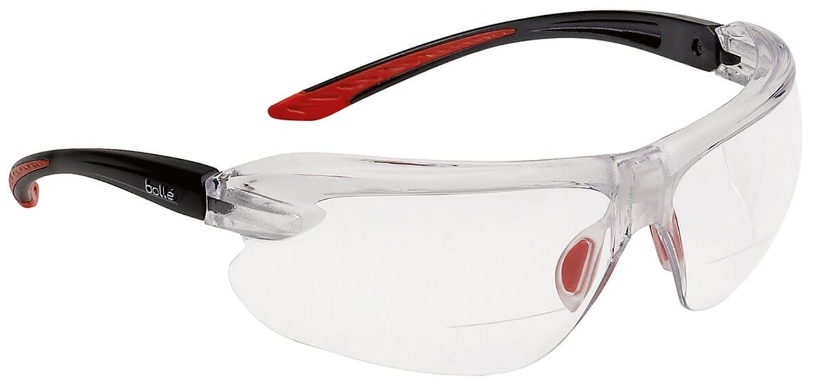 Bolle IRI-s Bifocal Safety Glasses with Black Temples and Clear Anti-Fog Lens
