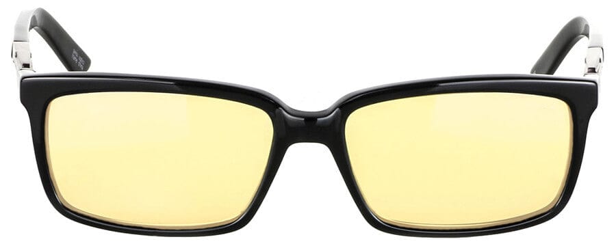 Gunnar Haus Computer Reading Glasses with Onyx Frame and Amber Lens - Front