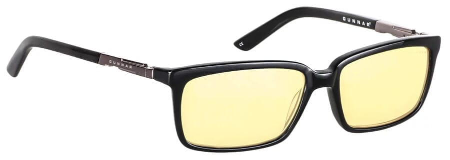 Gunnar Haus Computer Reading Glasses with Onyx Frame and Amber Lens