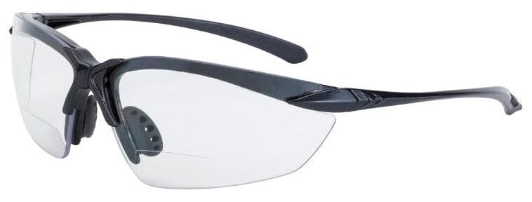 Crossfire Sniper Bifocal Safety Glasses with Shiny Pearl Gray Frame and Clear Lens