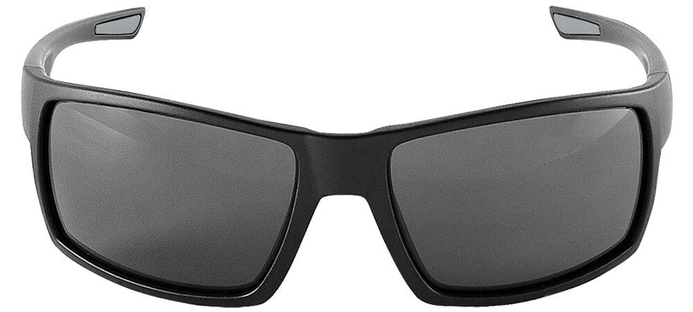 Bullhead Sawfish Safety Glasses with Black Frame and Smoke Anti-Fog Lens BH2663AF - Front View