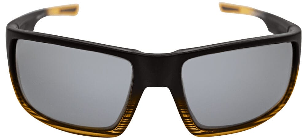 Bullhead Sawfish Safety Glasses with Tortoise Frame and Silver Mirror Anti-Fog Lens BH2677AF - Front View