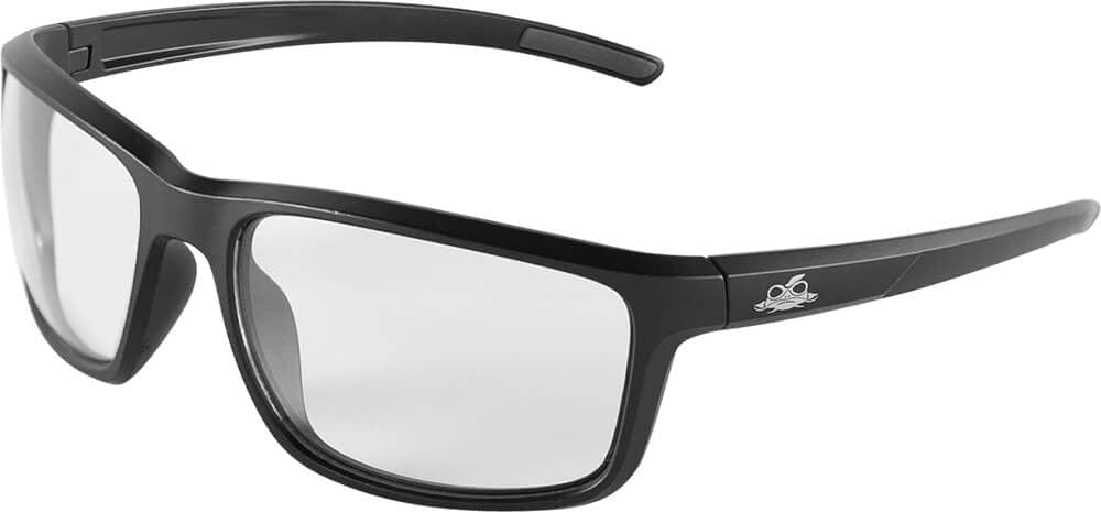 Bullhead Pompano Safety Glasses with Black Frame and Clear Anti-Fog Lens BH2761AF