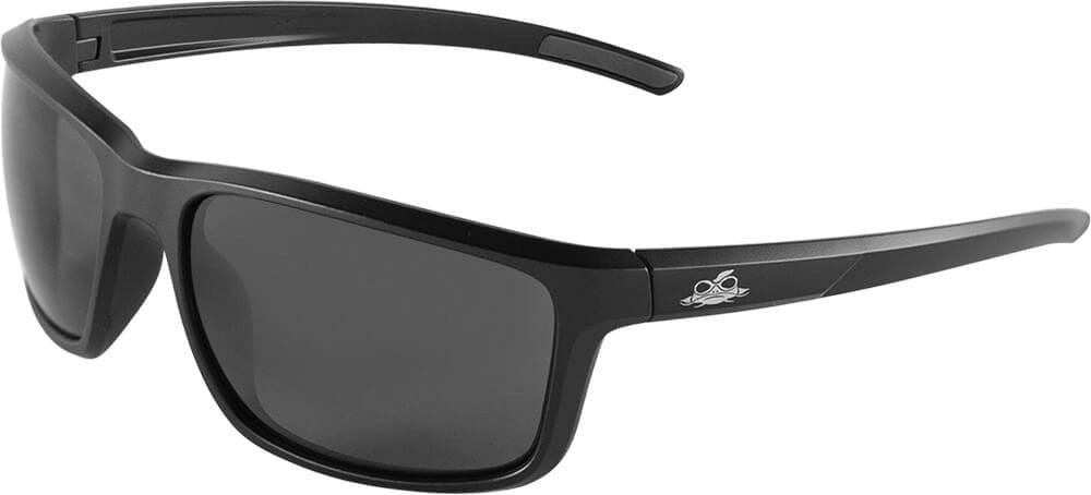 Bullhead Pompano Safety Glasses with Black Frame and Smoke Anti-Fog Lens BH2763AF