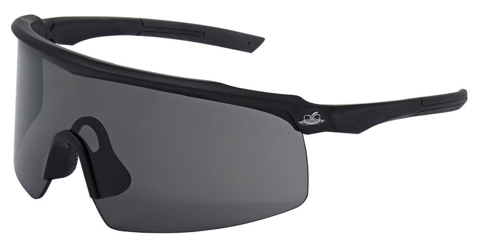 Bullhead Whipray Safety Glasses with Black Frame and Gray Anti-Fog Lens BH3263AF