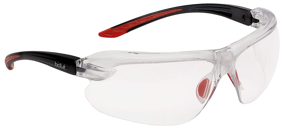 Bolle IRI-s Safety Glasses with Black Temples and Clear Anti-Fog Lens