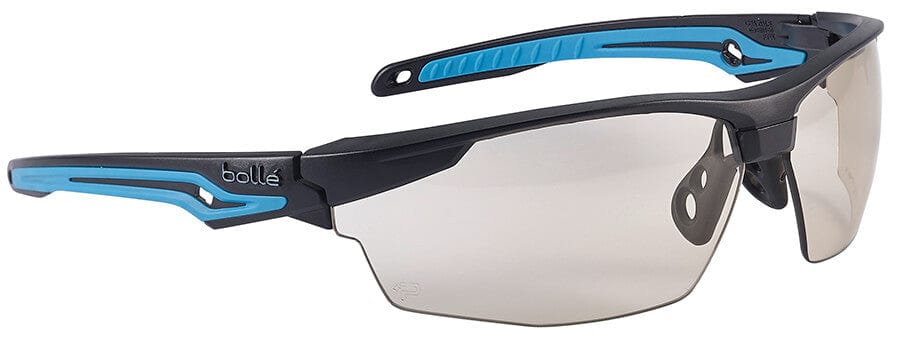 Bolle Tryon Safety Glasses with Black & Blue Frame and CSP Platinum Anti-Fog Lens 40305