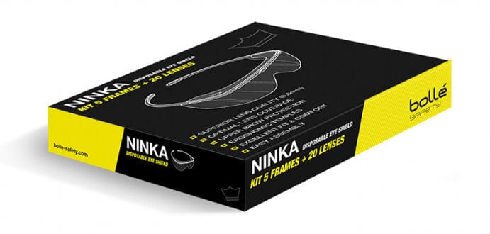 Bolle Ninka Medical Eye Shield Mini Kit 5 Frames with 20 Anti-Fog Lenses - Box