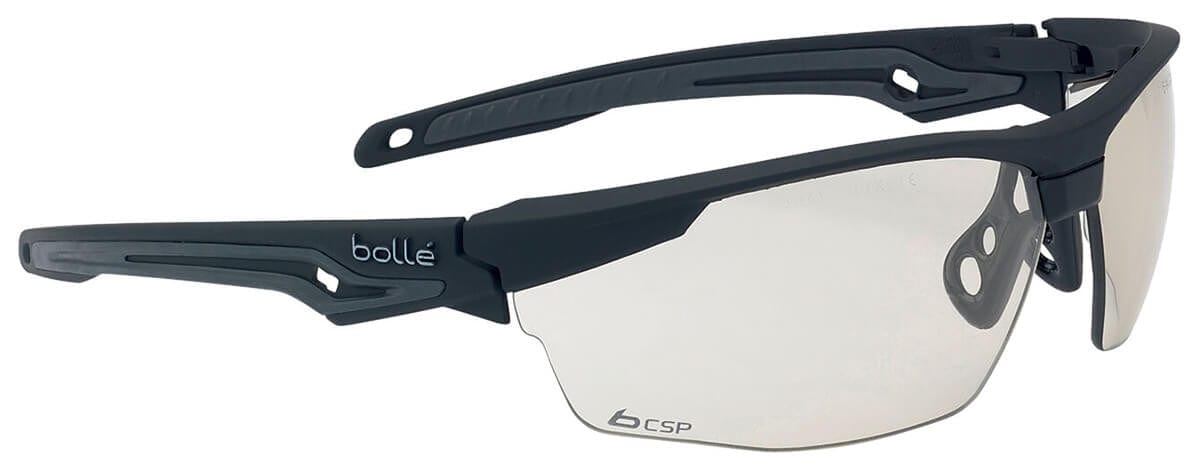Bolle Tryon BSSI Ballistic Safety Glasses with Black & Gray Frame and CSP Platinum Anti-Fog Lens
