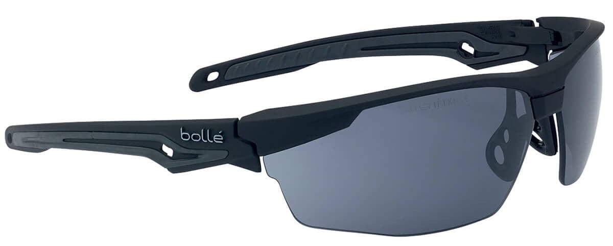 Bolle Tryon BSSI Safety Glasses with Black & Gray Frame and Polarized Smoke Platinum Anti-Fog Lens PSSTRYOP11B