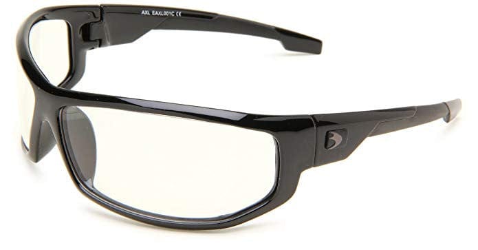 Bobster AXL Motorcycle Glasses with Black Frame and Clear Anti-Fog Lenses
